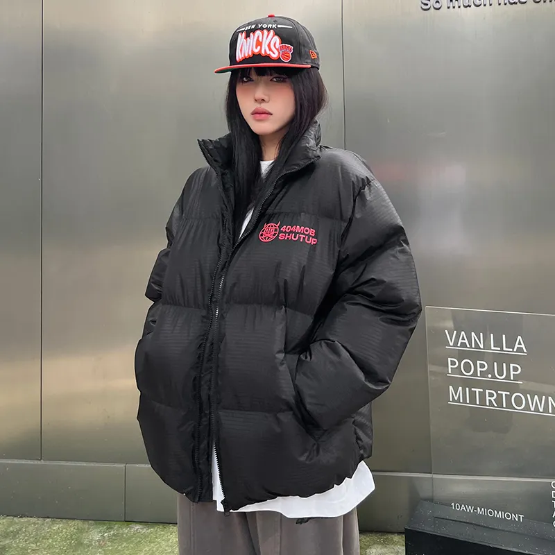 404MOB GANG Puffer Jacket Unisex Black-5