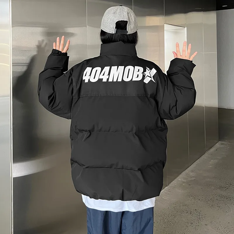 404MOB GANG Puffer Jacket Includes Gift Box Sets Unisex Black-3