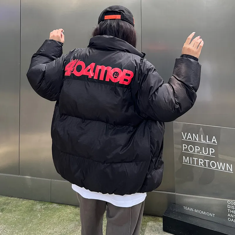 404MOB GANG Puffer Jacket Unisex Black-6