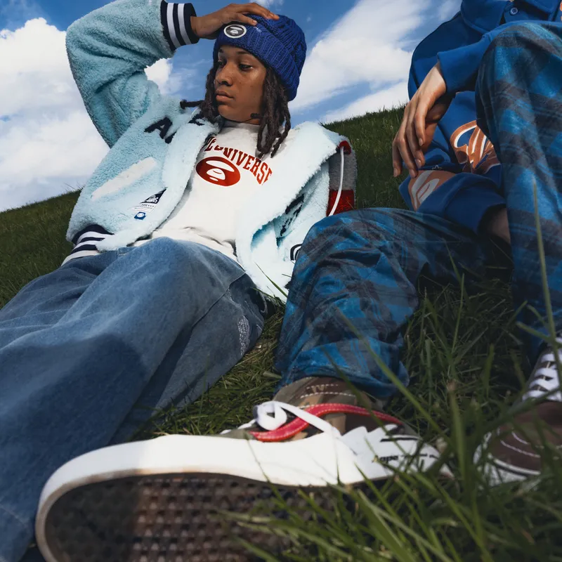 Vans x Aape Wear-Resistant High-Top Skateboard Shoes Men's-3