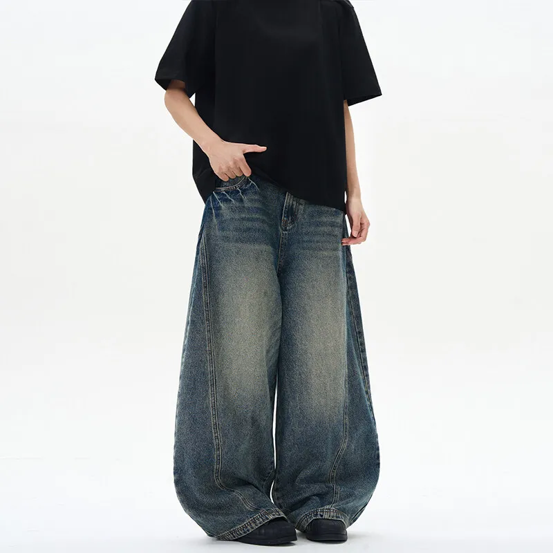 MEIPIN TANG Jeans Unisex Vintage Blue-1