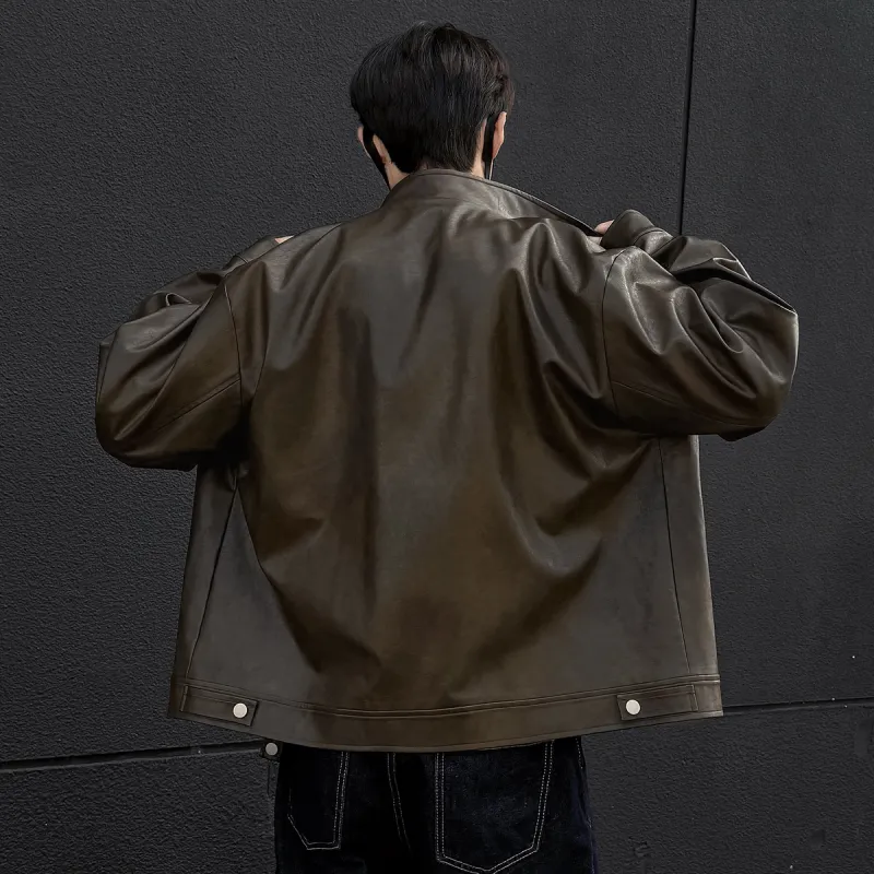 MEIPIN TANG Leather Jacket Unisex-10