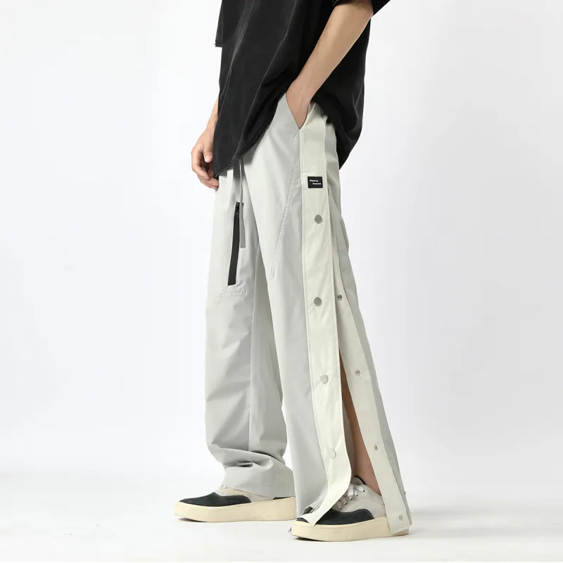 MEIPIN TANG Casual Pants Unisex Gray Green-4