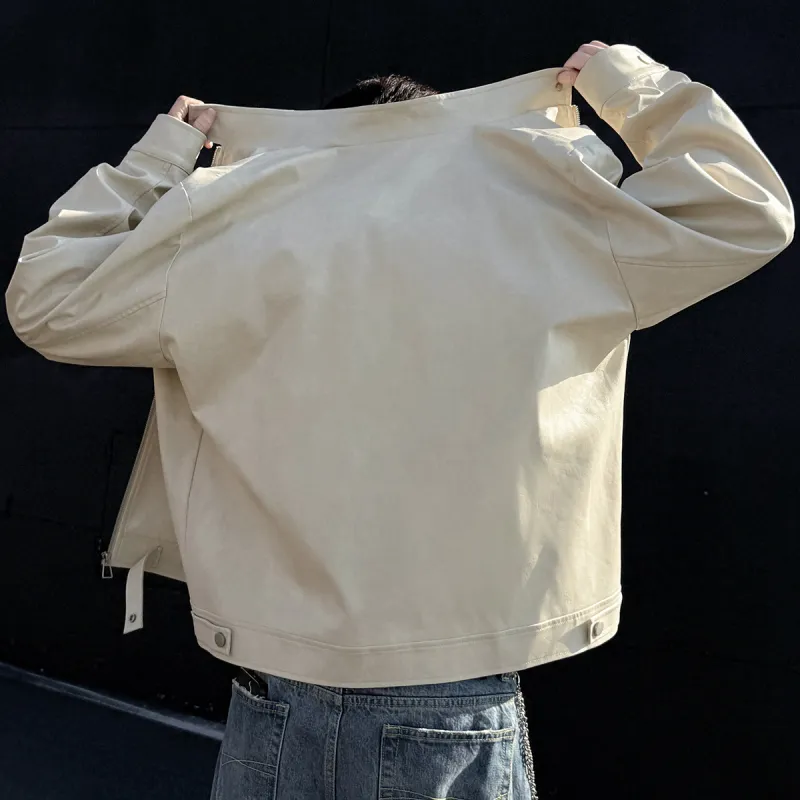 MEIPIN TANG Leather Jacket Unisex-5