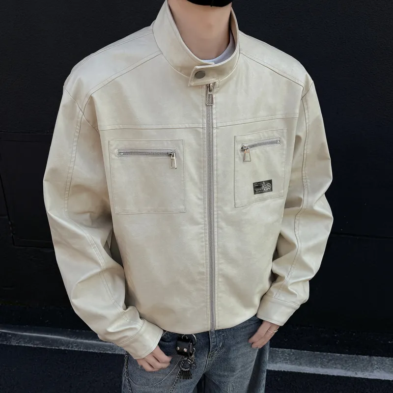 MEIPIN TANG Leather Jacket Unisex-4