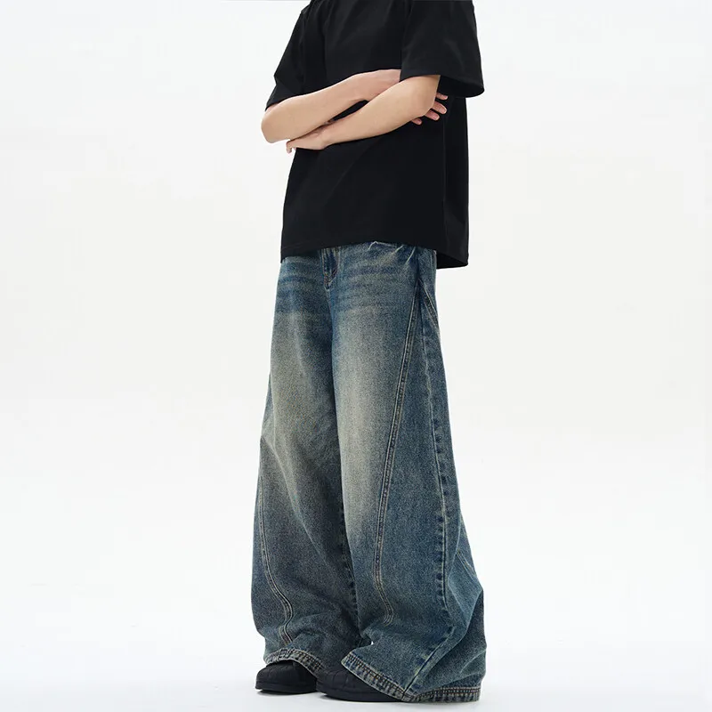 MEIPIN TANG Jeans Unisex Vintage Blue-2