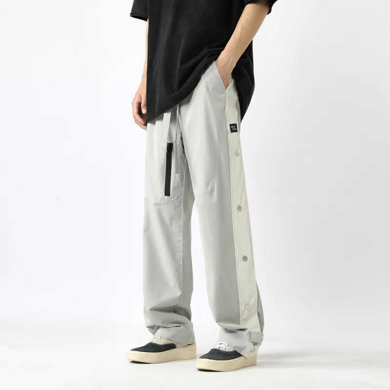 MEIPIN TANG Casual Pants Unisex Gray Green-2