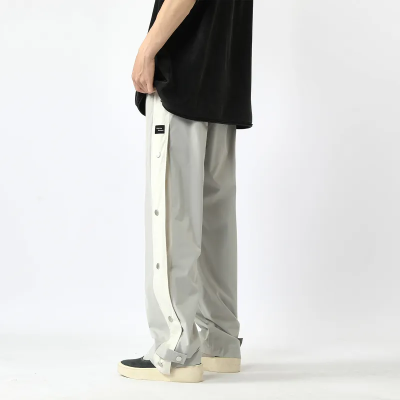MEIPIN TANG Casual Pants Unisex Gray Green-5