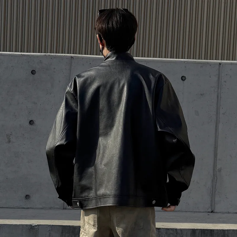 MEIPIN TANG Leather Jacket Unisex-15