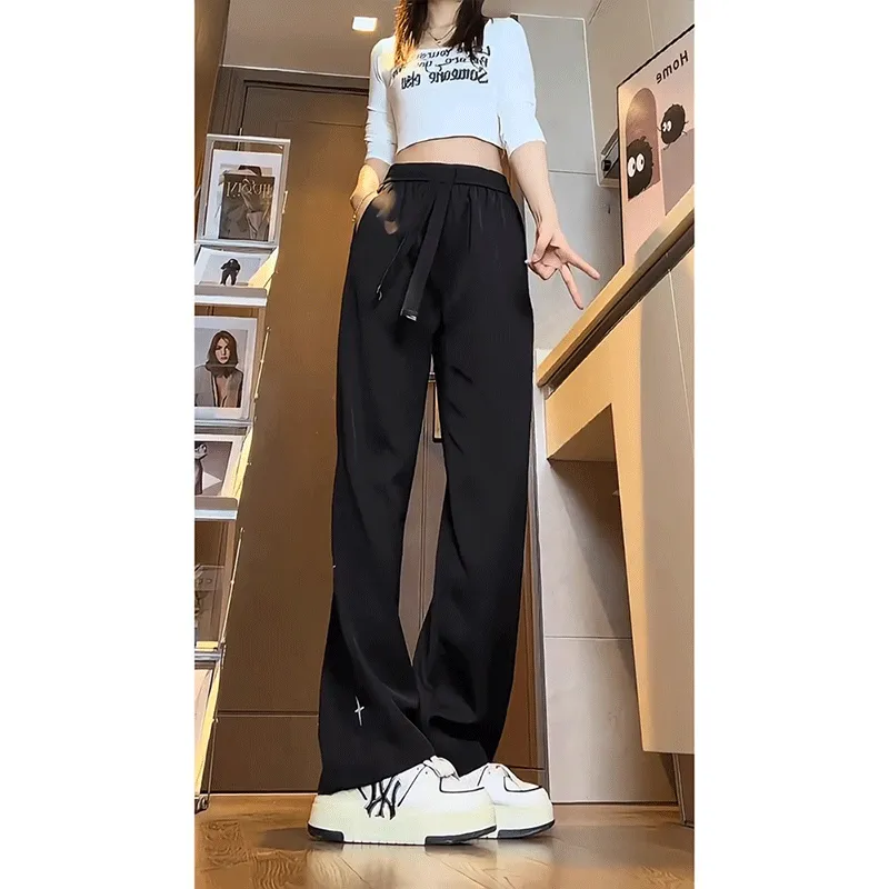 NOWSTIME Casual Pants Unisex Black-3