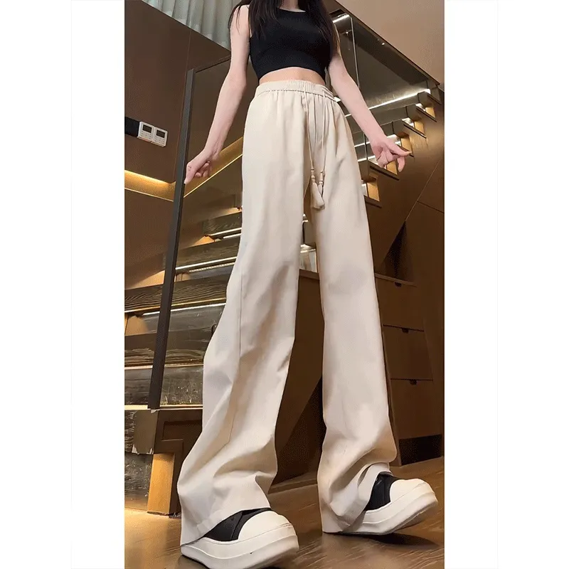 NOWSTIME Casual Pants Unisex Apricot-3