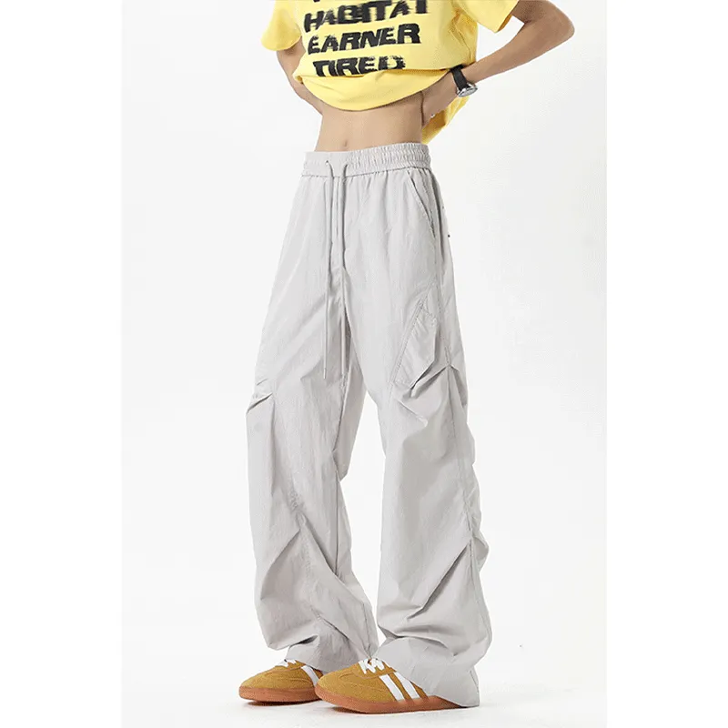 NOWSTIME Casual Pants Unisex Light Gray-4