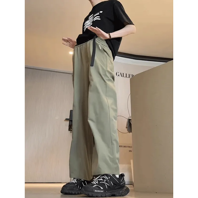 NOWSTIME Casual Pants Unisex Green-5