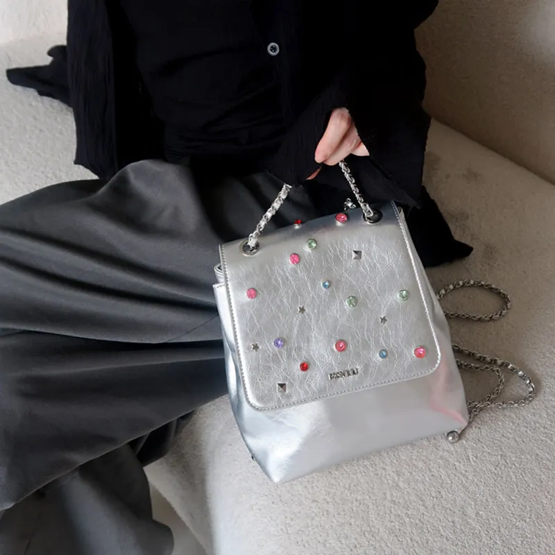 Mosiliri Backpacks Silver-10
