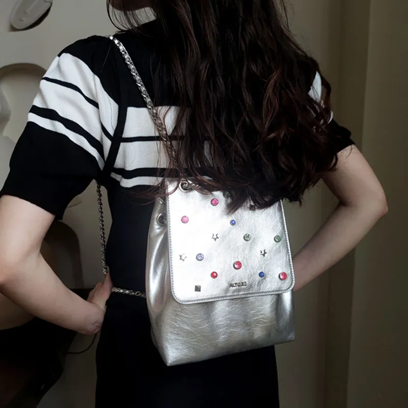 Mosiliri Backpacks Silver-8
