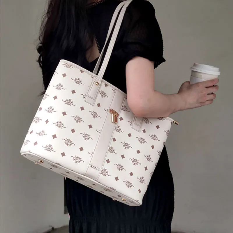 Mosiliri Artificial Leather Tote Bag Shopping Bag Shoulder Bags Women's-2