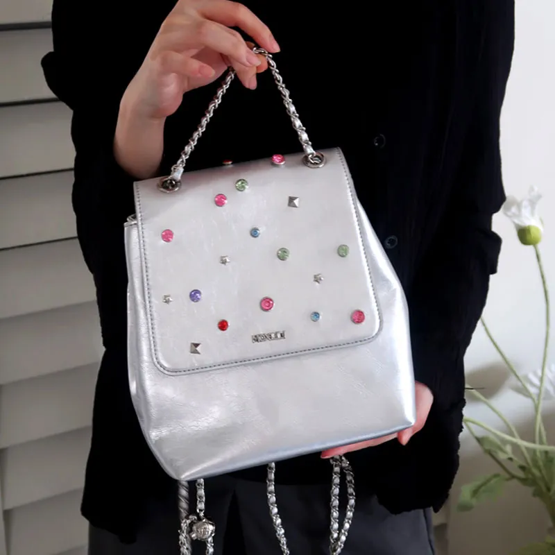 Mosiliri Backpacks Silver-4