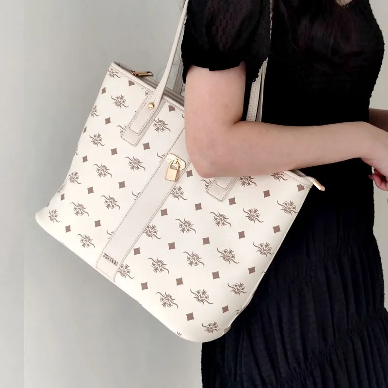 Mosiliri Artificial Leather Tote Bag Shopping Bag Shoulder Bags Women's-6