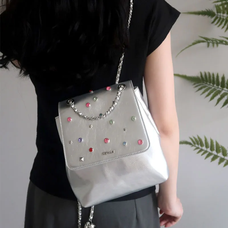 Mosiliri Backpacks Silver-5