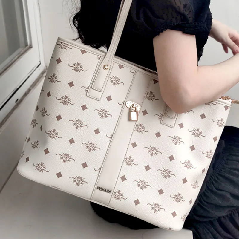 Mosiliri Artificial Leather Tote Bag Shopping Bag Shoulder Bags Women's-5