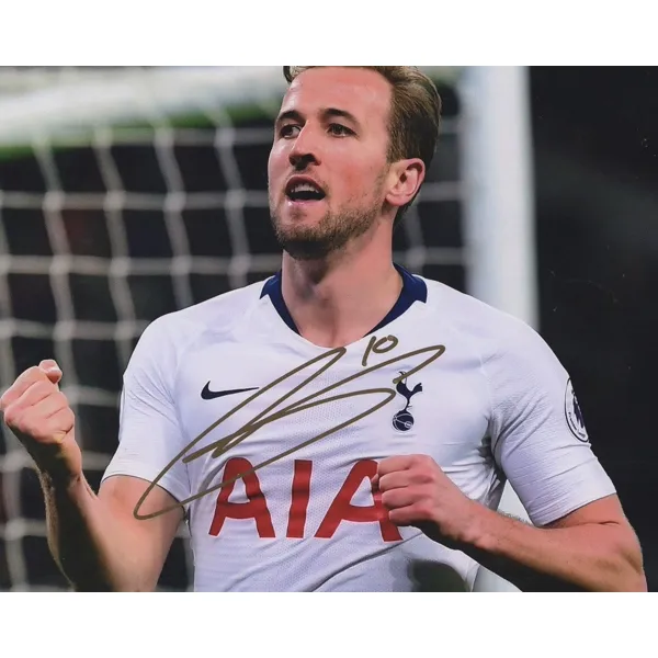 Three For Harry Kane Signed Photo Framed Included SA Certificate Tottenham Hotspur Era Great Britain Star-3