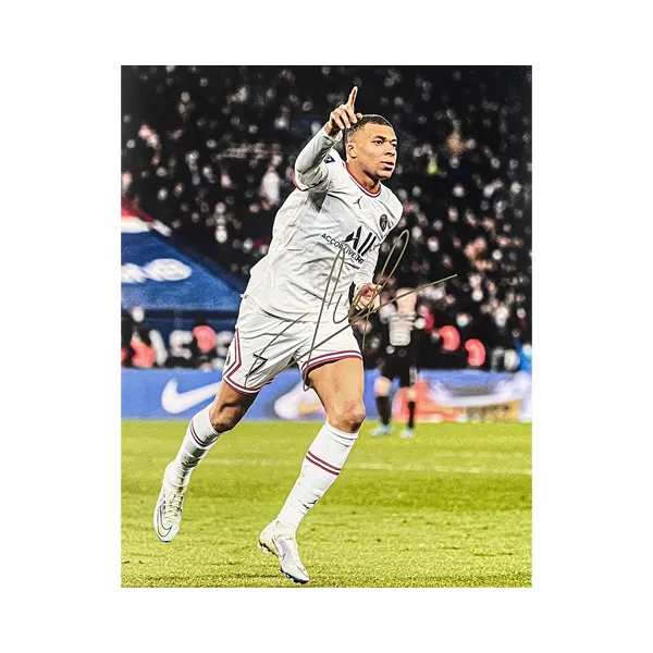 Three For Collection Mbappé Signed In Person Framed Photo Includes SA Certificate Paris Saint-Germain PSG-3