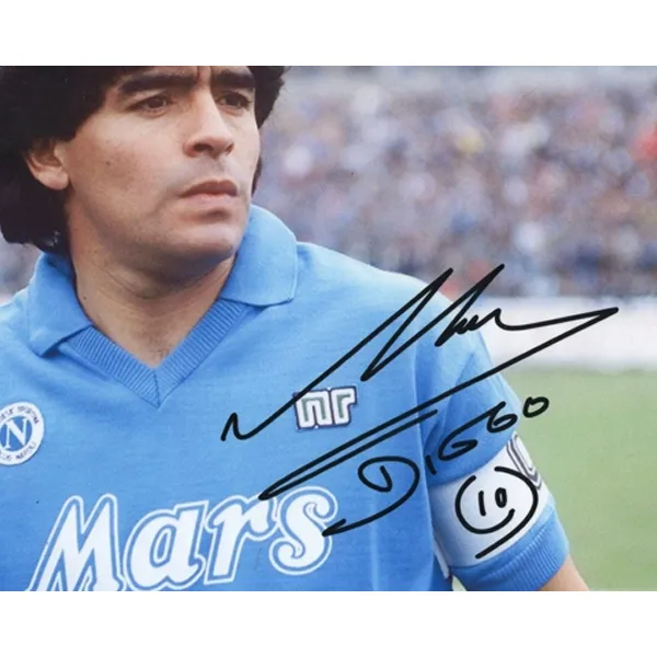 Three For Diego, Maradona, Autographed Photo, Framed, Includes SA Certificate, Napoli Period-3