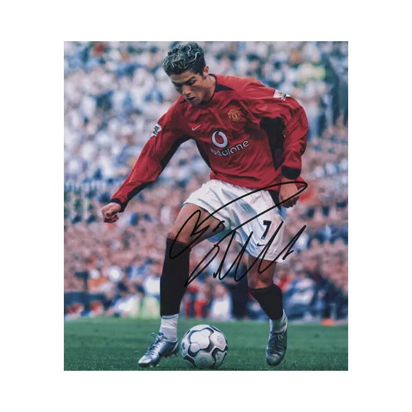 Three For Cristiano Ronaldo Ronaldo Hand-Signed Photo In Frame-5