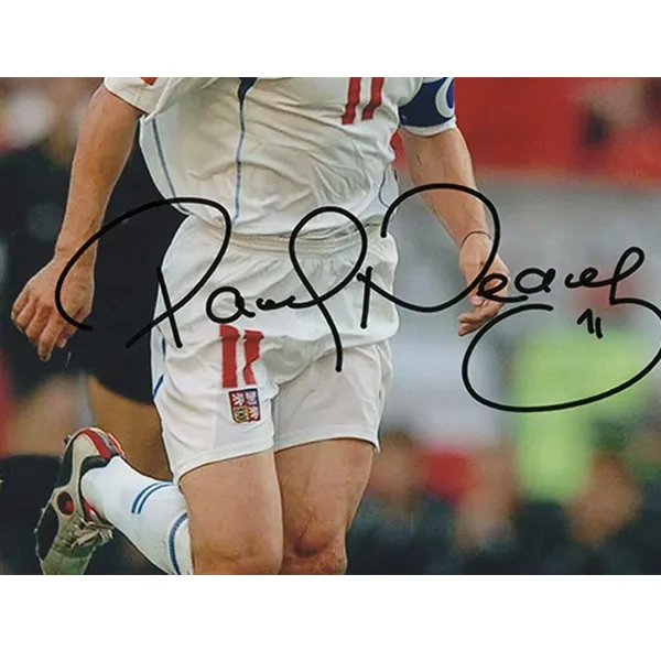 Three For Nedved Czech National Team Autographed Photo Framed Includes SA Certificate-4
