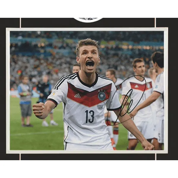 Three For Thomas Müller, Autographed Photo, Includes Certificate And Framed-2