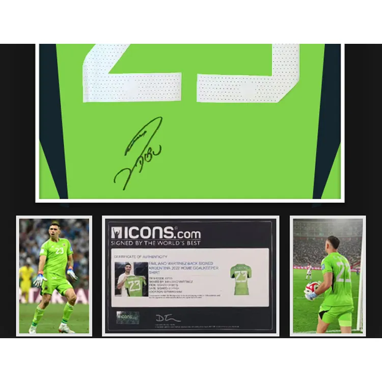 Three For Argentina National Team Jersey Exquisite Mounting, Outer Frame Approx. 65x85cm Icons Certificate Unisex-2