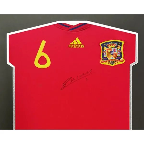 Three For Iniesta 2010 World Cup Spain Team Signed Soccer Apparel Jersey Includes SA Certificate Framed Collection-2
