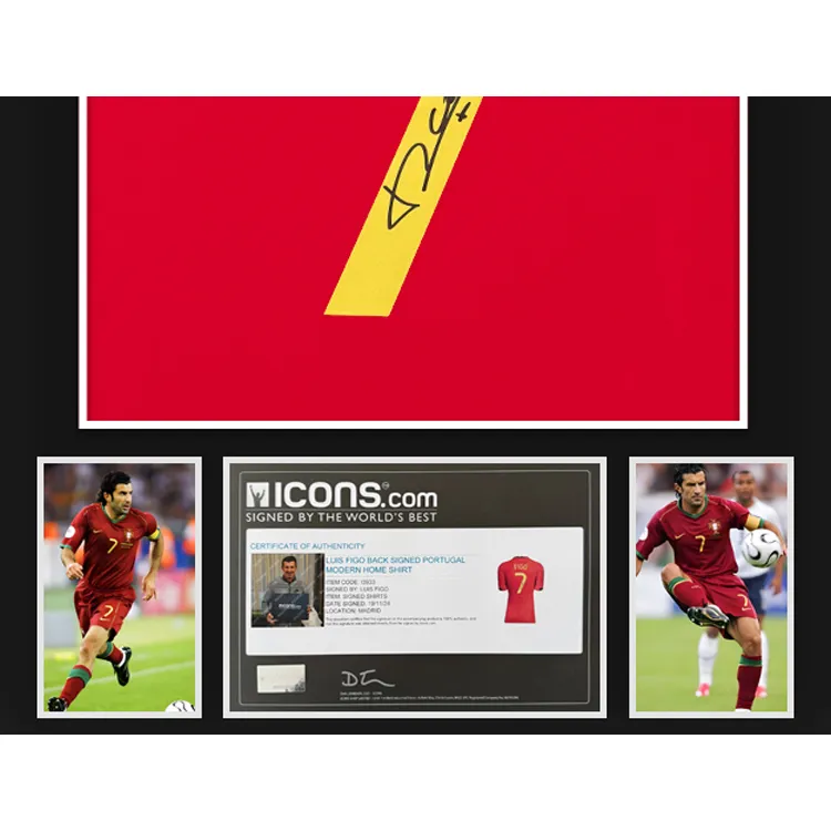 Three For Portugal National Team Jersey Exquisite Mounting, Outer Frame Approx. 65x85cm-2