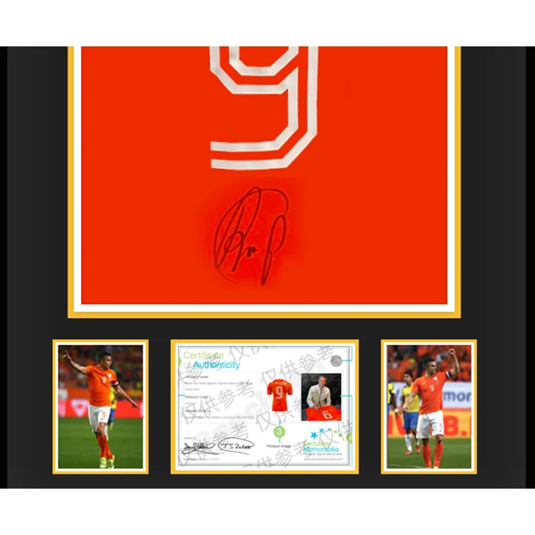 Three For Dutch National Team Soccer Memorabilia & Collectible Exquisite Mounting, Outer Frame Approx. 65x85cm-2