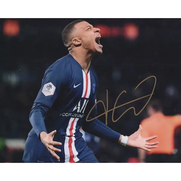 Three For Paris Saint-Germain Mbappé Mbappe Autographed Framed Photo Includes SA Certificate PSG-2
