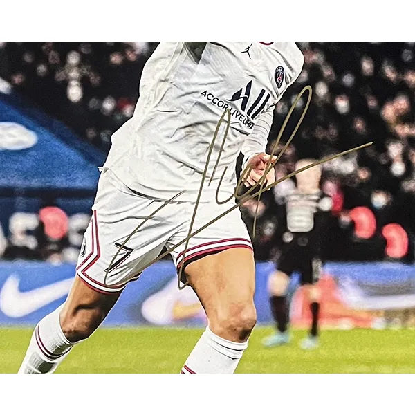 Three For Collection Mbappé Signed In Person Framed Photo Includes SA Certificate Paris Saint-Germain PSG-4
