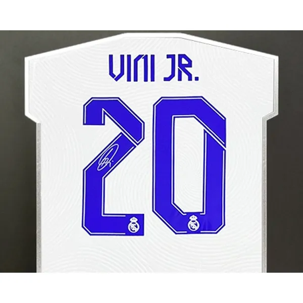 Three For 21-22 Real Madrid Vinicius Or Vinicius Junior Signed Soccer Apparel Jersey With SA Certificate-1