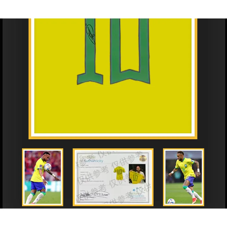 Three For Brazil National Team Jersey EM Certificate Framed Outer Frame Approximately 65x85cm Unisex-2