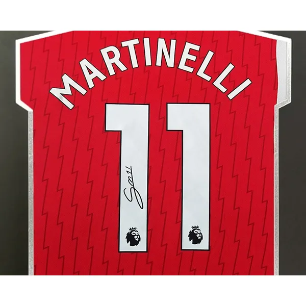 Three For Martin N'Gai 23 24 Arsenal, Autographed Soccer Apparel Jersey, Framed With SA Certificate-4