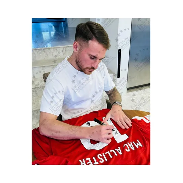 Three For McCarthy, Autographed Signature, Liverpool 2023 24 Season Jersey EM Certificate, Deluxe Framed-5