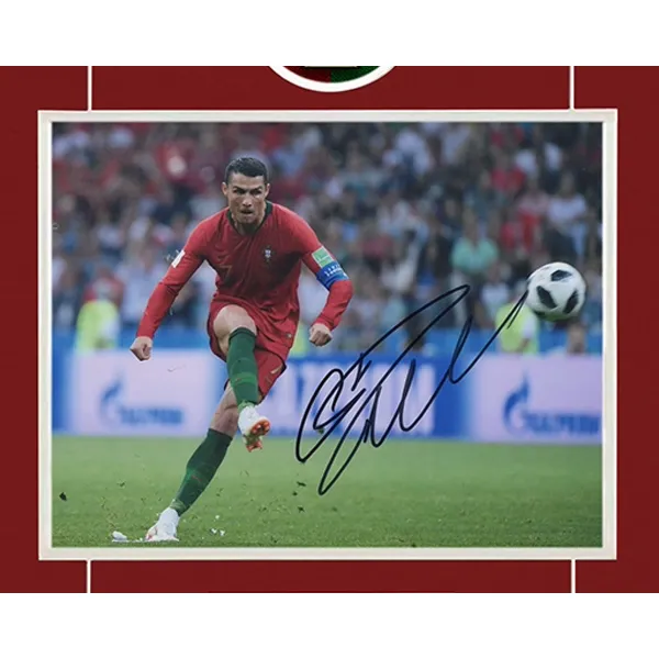 Three For 2018 World Cup Portugal Team Signed Photo Piece Framed With SA Certificate-4