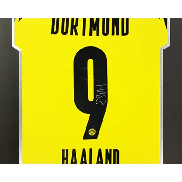 Three For 21-22 Borussia Dortmund Haaland Signed Soccer Apparel Jersey Includes SA Certificate-2