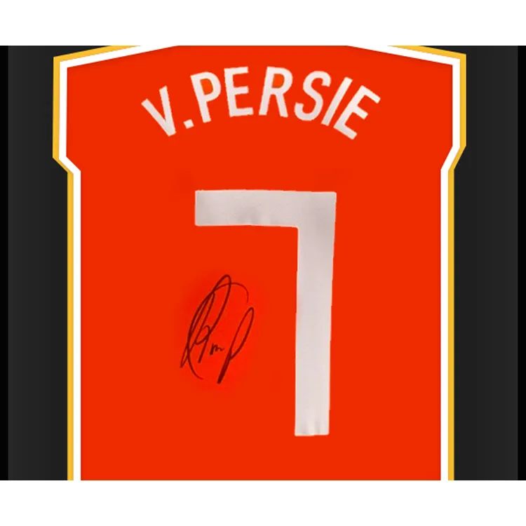 Three For 2018 10 Season Dutch National Team Jersey EM Certificate, Deluxe Mounting, Outer Frame Approx. 65x85cm Unisex-1