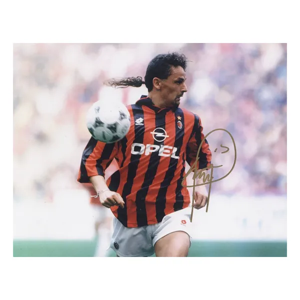 Three For Robert Baggio AC Beige Blue Hand-Signed Photo Piece Framed Collection Includes SA Certificate-3