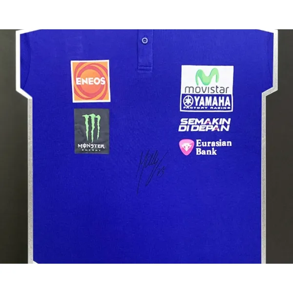 Three For MotoGP Motorcycle Rider Valentino Rossi's Autographed Racing Suit Framed-1
