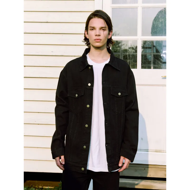 NOOING Denim Jacket Unisex Black-2