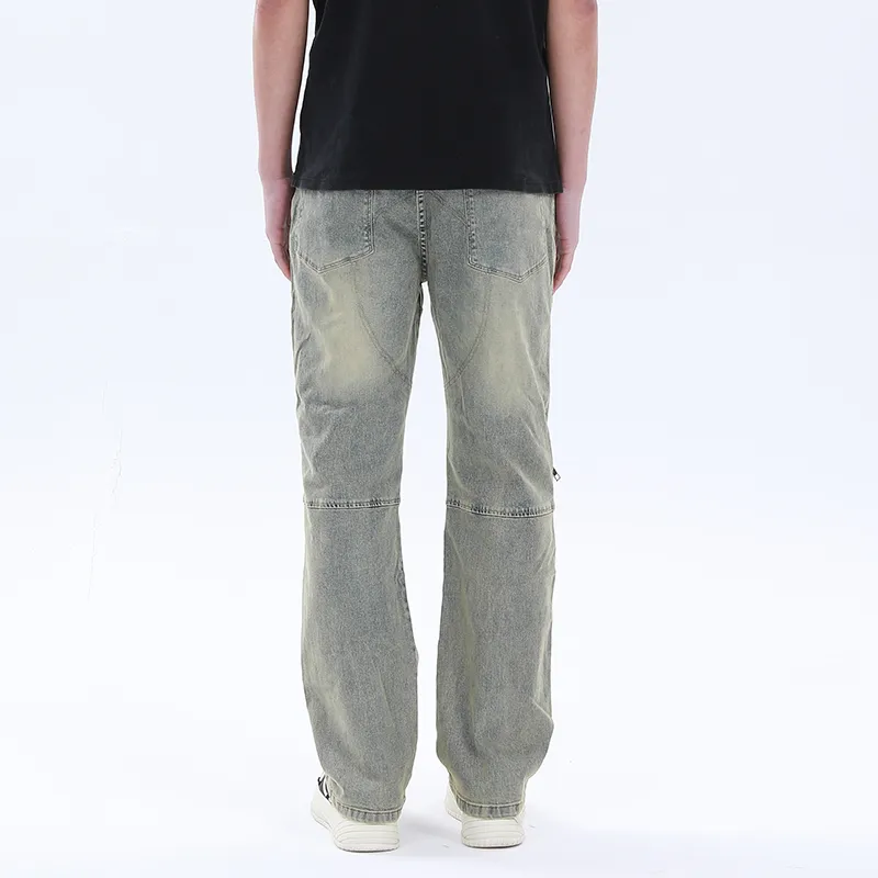 NOOING Jeans Unisex Trendy Versatile, All Season Wearable Yellow Mud-9