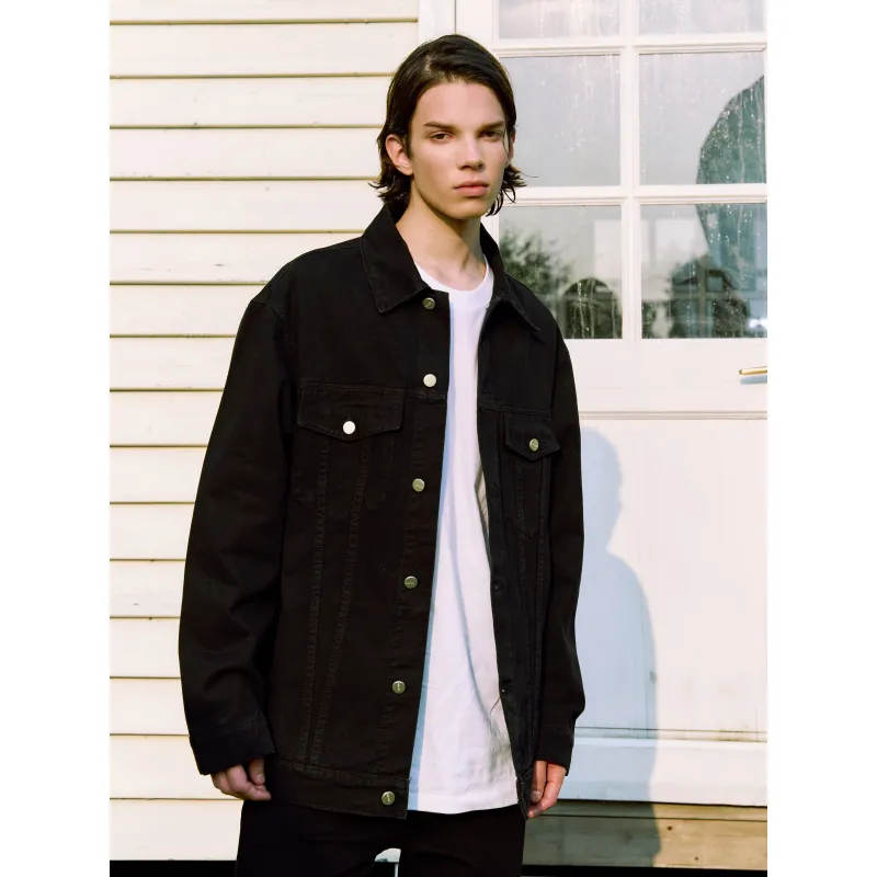 NOOING Denim Jacket Unisex Black-7