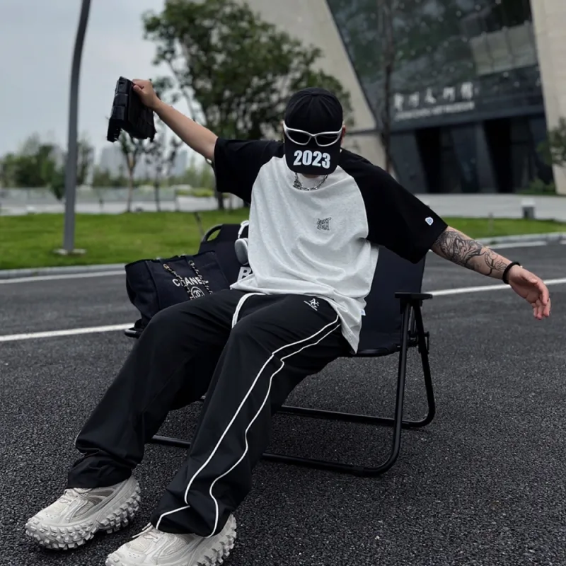 NOOING Casual Pants Unisex Black-4