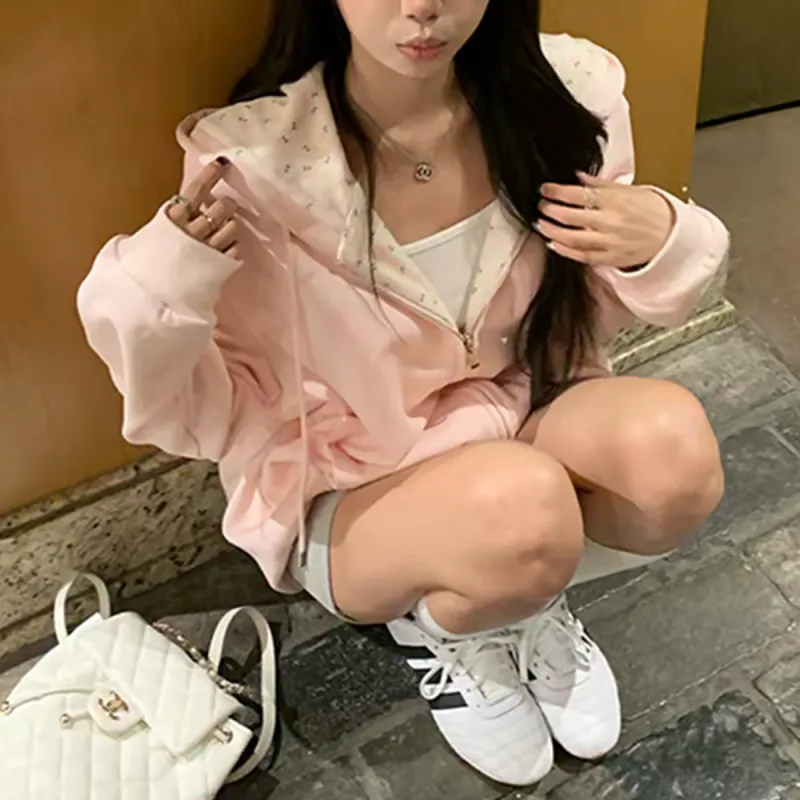NOOING Sweatshirts Unisex Pink-5